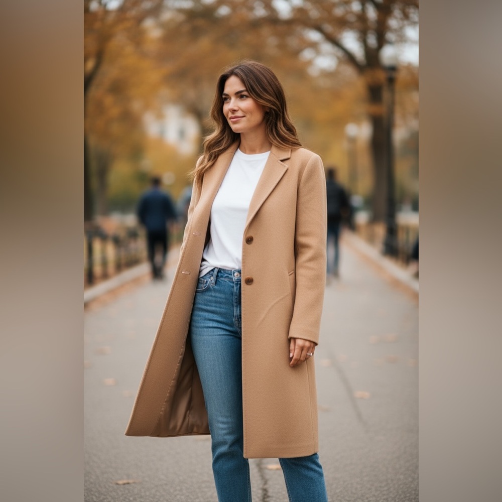 Cinzia Rocca Icons Wool Cashmere Blend Coat Made in Italy Sz 12 / EU 48